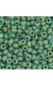 Miyuki rocailles Perlen 8/0 - Opaque glazed frosted turtle green 8-4699